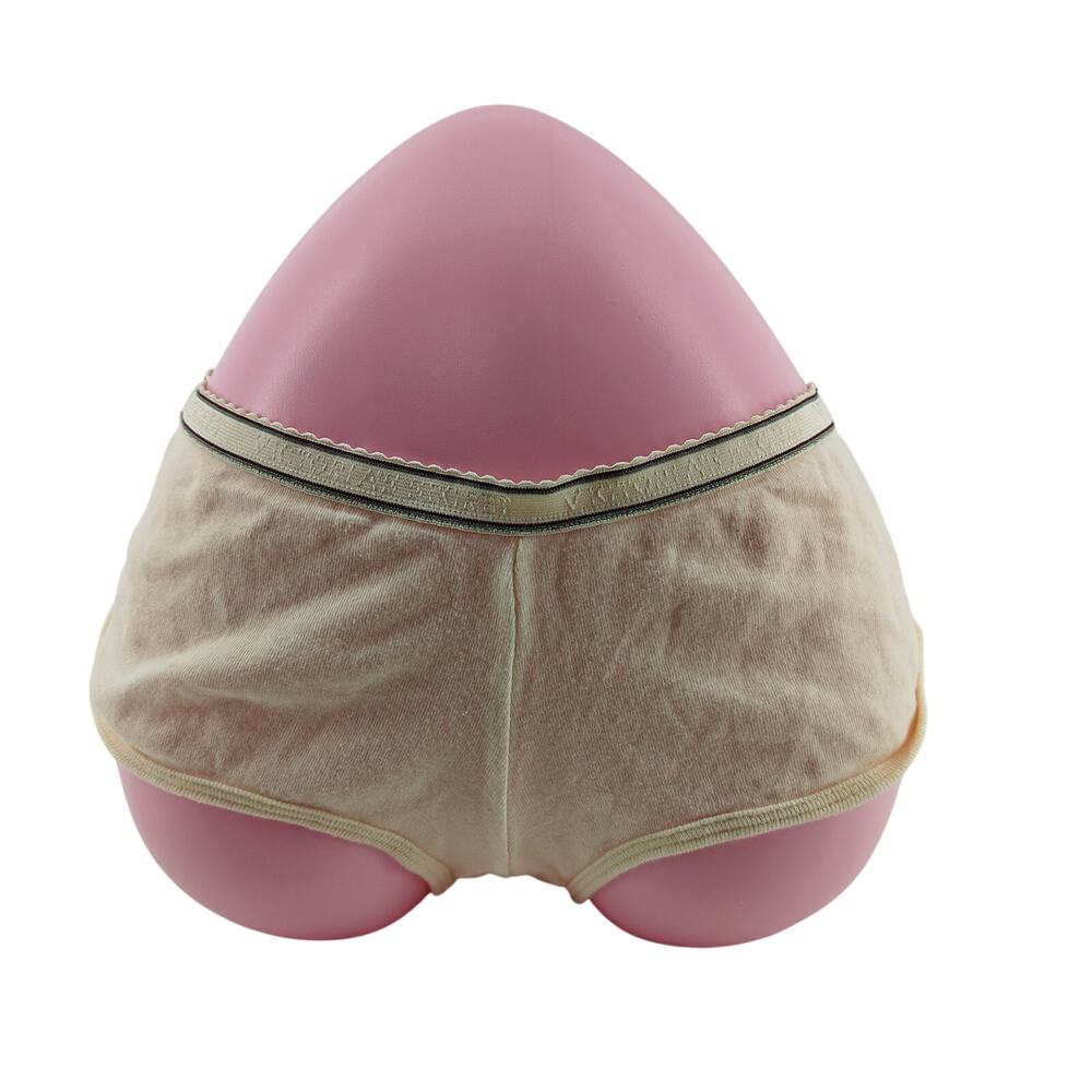 Vintage Victoria Secret Cream Cotton Cheeky Booty Panty Womens Small